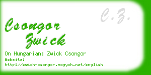 csongor zwick business card